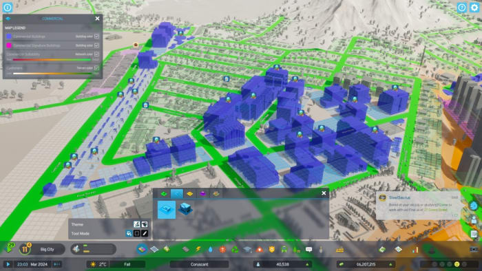 Cities: Skylines 2 commercial zone not enough customers example.